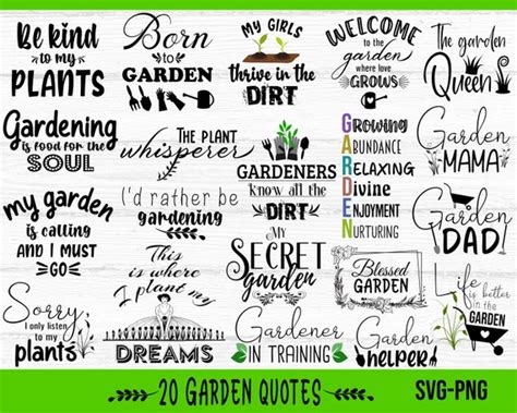 Garden Quote Bundle SVG Garden Sign SVG Plant Svg Bundle | Etsy