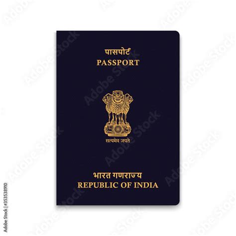 Passport of India. Vector illustration Stock Vector | Adobe Stock