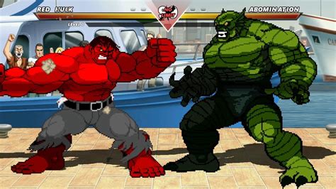 Red Hulk Vs Abomination Highest Level Amazing Fight Youtube