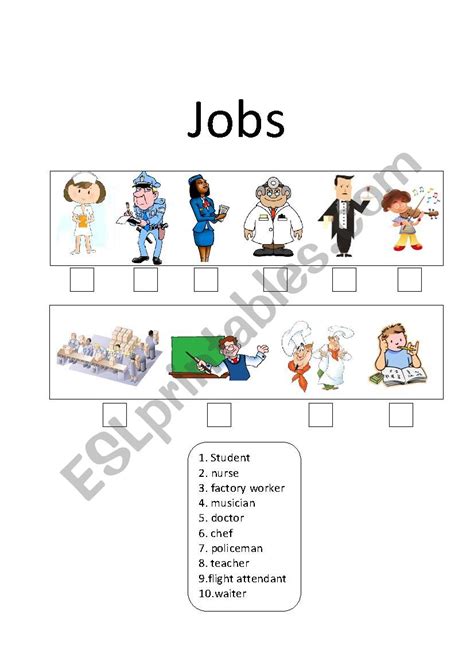 Job Esl Worksheet By Mojtabaetemadinia