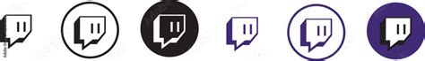 Twitch vector logo. twitch vector icon.twitch editorial realistic logo ...