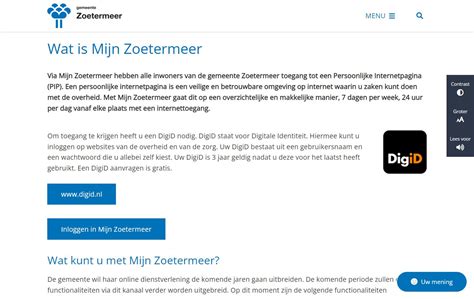 Gemeente Zoetermeer Inloggen Digid