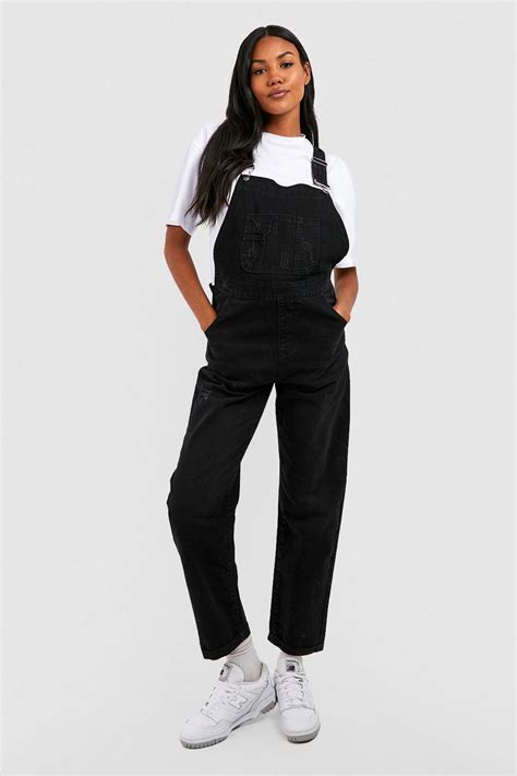 Womens Dungarees Denim Dungarees Boohoo Uk