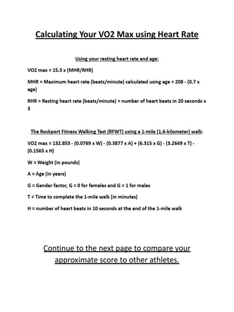 how to calculate vo2 max from heart rate