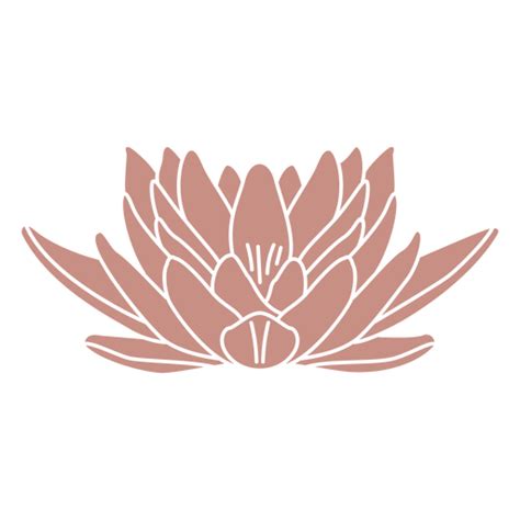 Botanical Cut Out Lotus Flower PNG SVG Design For T Shirts