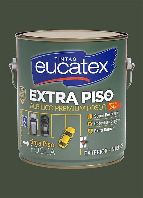 Tinta Acrílica Piso Eucatex Fosco 3 6L Cinza Escuro Tocco Tudo