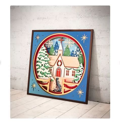 Cuadro Decorativo Iglesia Dios Navidad En Madera Cuotas Sin Inter S