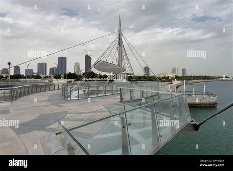 Lusail Bridge Qetaifan Island Lusail Boulevard Qatar Hanging Bridge