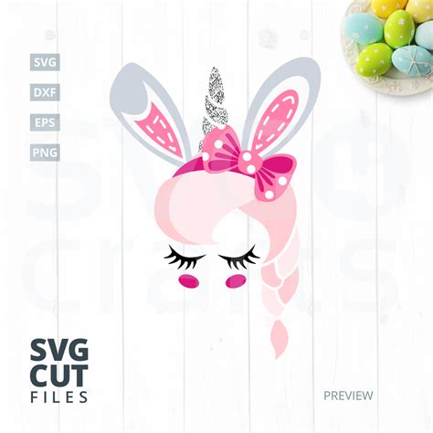 Bunny Unicorn Svg Cut File Svg Dxf Eps Png