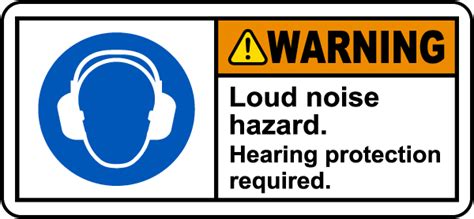 Warning Loud Noise Hazard Label Save 10 Instantly