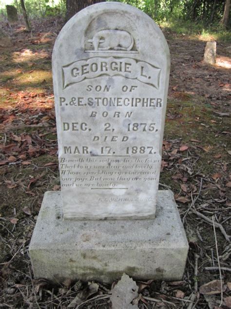 George L Georgie Stonecipher 1875 1877 Find A Grave Memorial