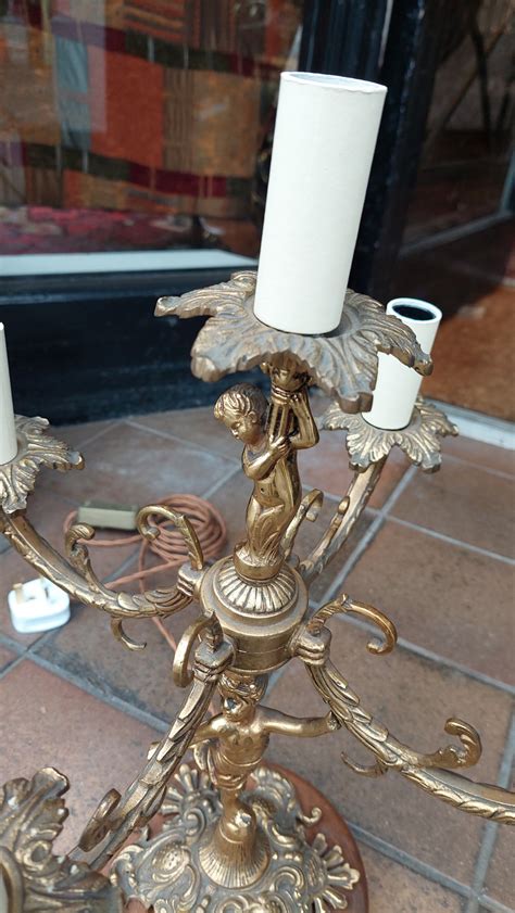 Antiques Atlas Early Thc Brass Arm Table Lamp