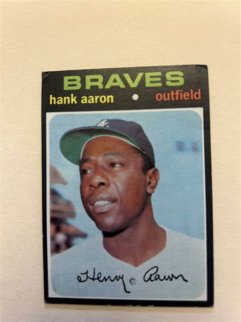 1971 Topps Baseball Hank Aaron 400 Excellent Condition EBay