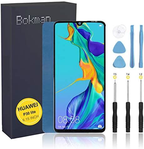 Bokman Display Reparaturset Kompatibel Mit Schwarz Huawei P30 Lite