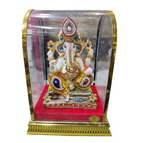 Marble Lord Ganesh Cabinet Statue, Home at Rs 780 in Hyderabad | ID ...