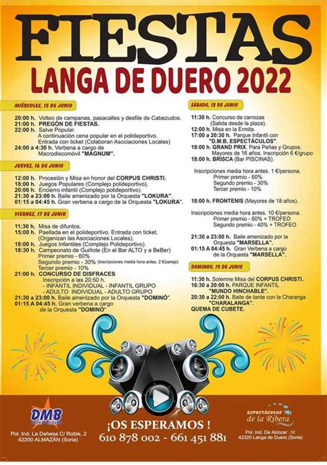 Programa De Fiestas Del Corpus En Langa De Duero