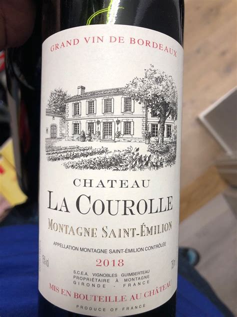 2020 Château La Courolle France Bordeaux Libournais Montagne St