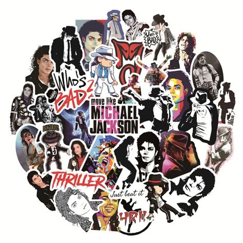 Michael Jackson Themed Set Of 50 Assorted Stickers Decal Set Thriller