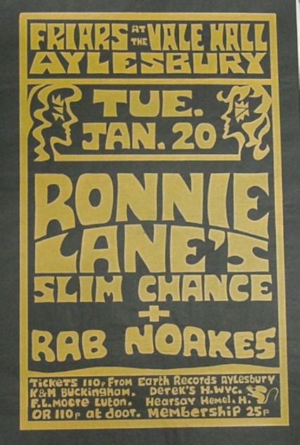 Ronnie Lane and Slim Chance Concert Tour Dates - RONNIE LANE