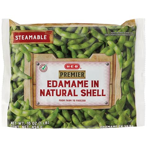 H E B Frozen Steamable In Shell Edamame Soybean Shop Vegetables At H E B