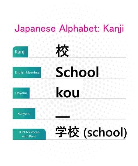 School Learning In Japanese Alphabet Hiragana Kanji Words Vector