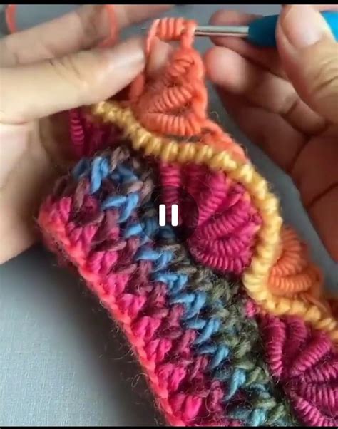 Someone Is Crocheting An Object With Yarn