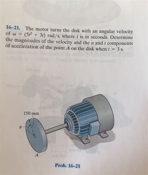 Solved 16 21 The Motor Turns The Disk With An Angular