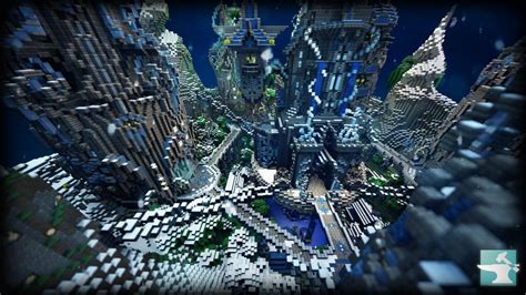 The Spires Of Lyceum Minecraft Minecraft Architecture Snow Castle