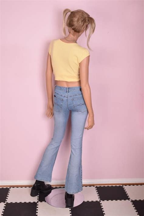 S Y K Low Rise Fit And Flare Jeans Us Pants Mom Jeans Skinny