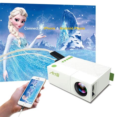 Artlii Led Portable Projectors Lumens Brightness Multiple Inputs