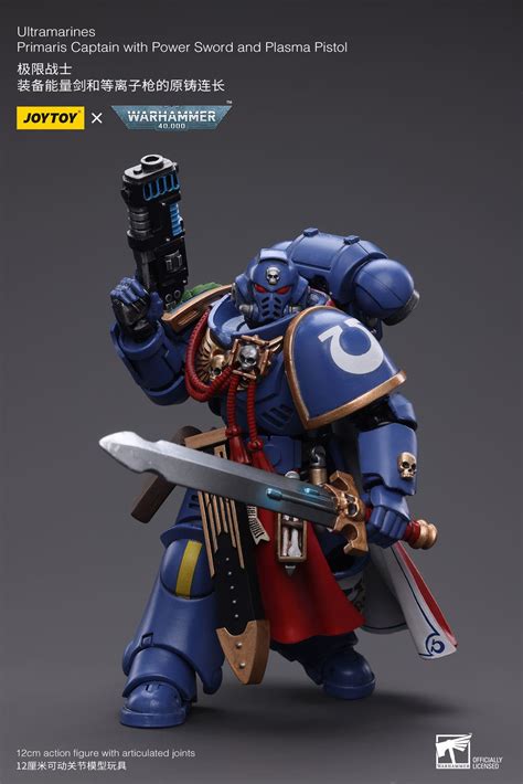 Joytoy Wh K Ultramarines Primaris Captain With Power Sword And Plasma