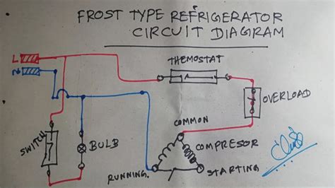 Single door refrigerator wiring diagram. frost type fridge wiring