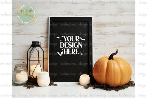 Black Autumn Halloween Frame Mockup Graphic By Thebest Mockup