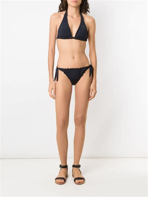 Buy AMIR SLAMA Triangle Two Piece Bikini Black At 20 Off Editorialist