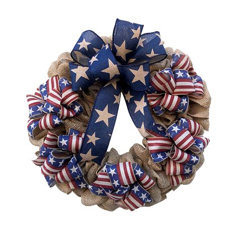 4th Of July Patriotic Wreath Memorial Day Pride Wreath Front Door Red