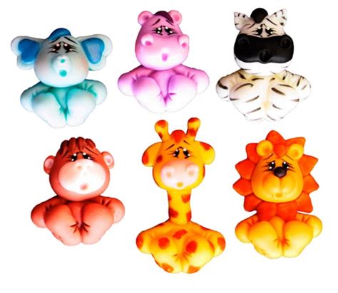 Molde De Silicone Animais Bichos De Montar Confeitaria Elo