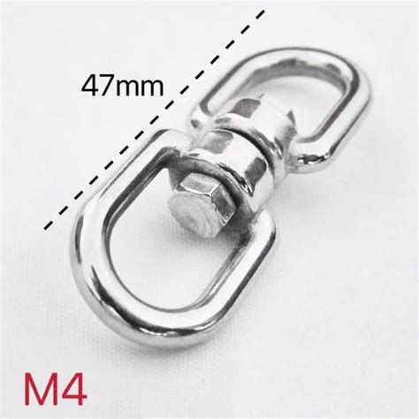 Double Ended Swivel Eye Hook Stainless Steel Eye To Eye Swivel