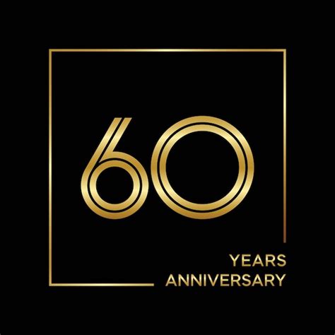 Création De Logo Du 60e Anniversaire Avec Modèle Vectoriel De Logo à