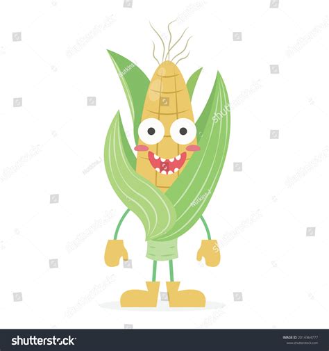 Cute Sweet Corn Vector Cartoon Isolated Stock Vector (Royalty Free ...