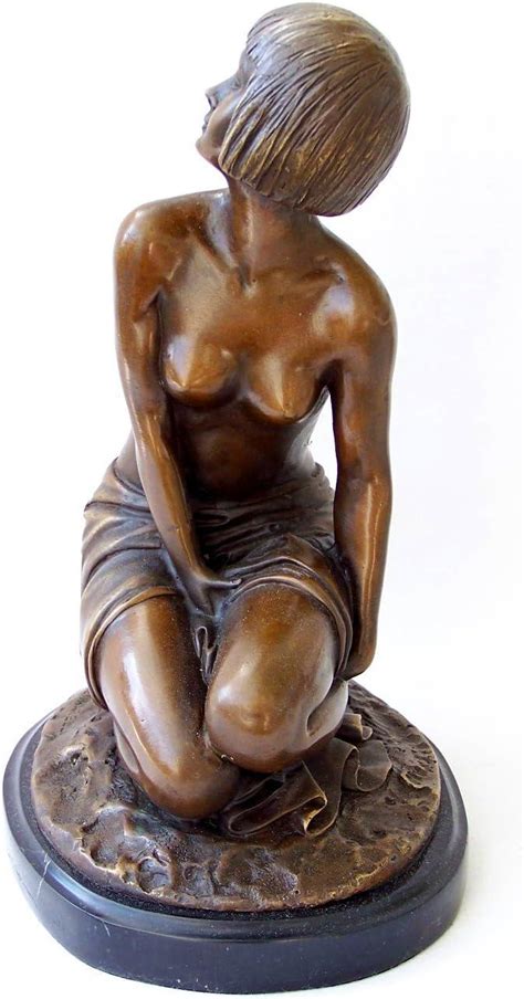 Kneeling Nude Female Art Deco Bronze Figurine Bronze Gifts