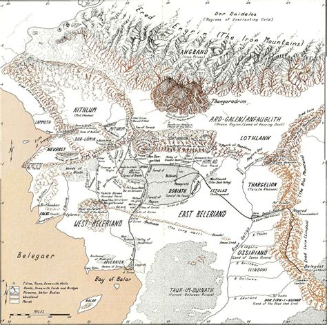 1st Age Middle Earth Map - Brande Susannah