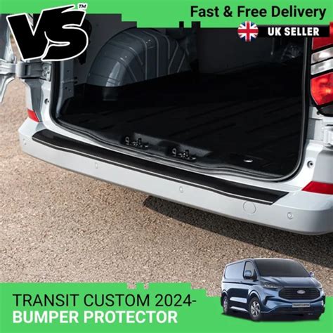 Ford Transit Custom Van Rear Bumper Protector Tough Abs Carbon