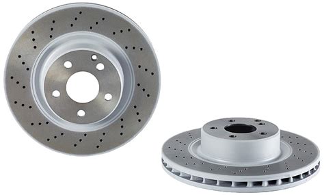 Brembo A Uv Coated Vented Drilled Front Brake Rotor Mercedes