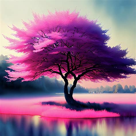 Pink tree digital art Digital Art by Mihai B - Fine Art America