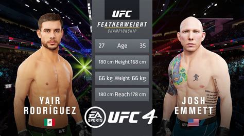 UFC 284 Yair Rodriguez Vs Josh Emmett For The Interim Featherweight