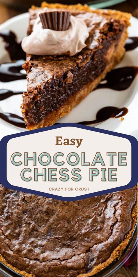 Chocolate Chess Pie With Graham Cracker Crust Crazy For Crust