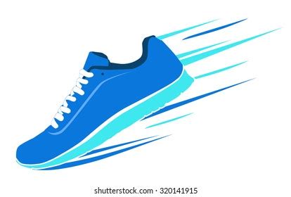 Speeding Running Sport Shoe Symbol Icon Stock Vector Royalty Free