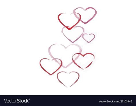 Red Heart On White Background Royalty Free Vector Image