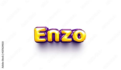names of boys English helium balloon shiny celebration sticker 3d ...