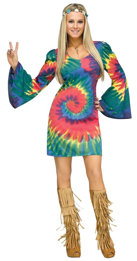 Groovy Gal Tye Dye Womens Costume Swirl Hippie 60s 70s Halloween Adult Sm Ml Walmart Canada